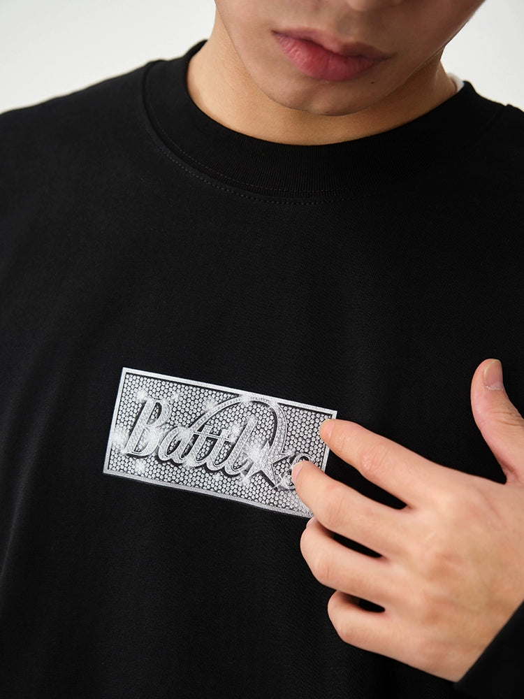 Battles Diamond Print Logo Long Sleeve