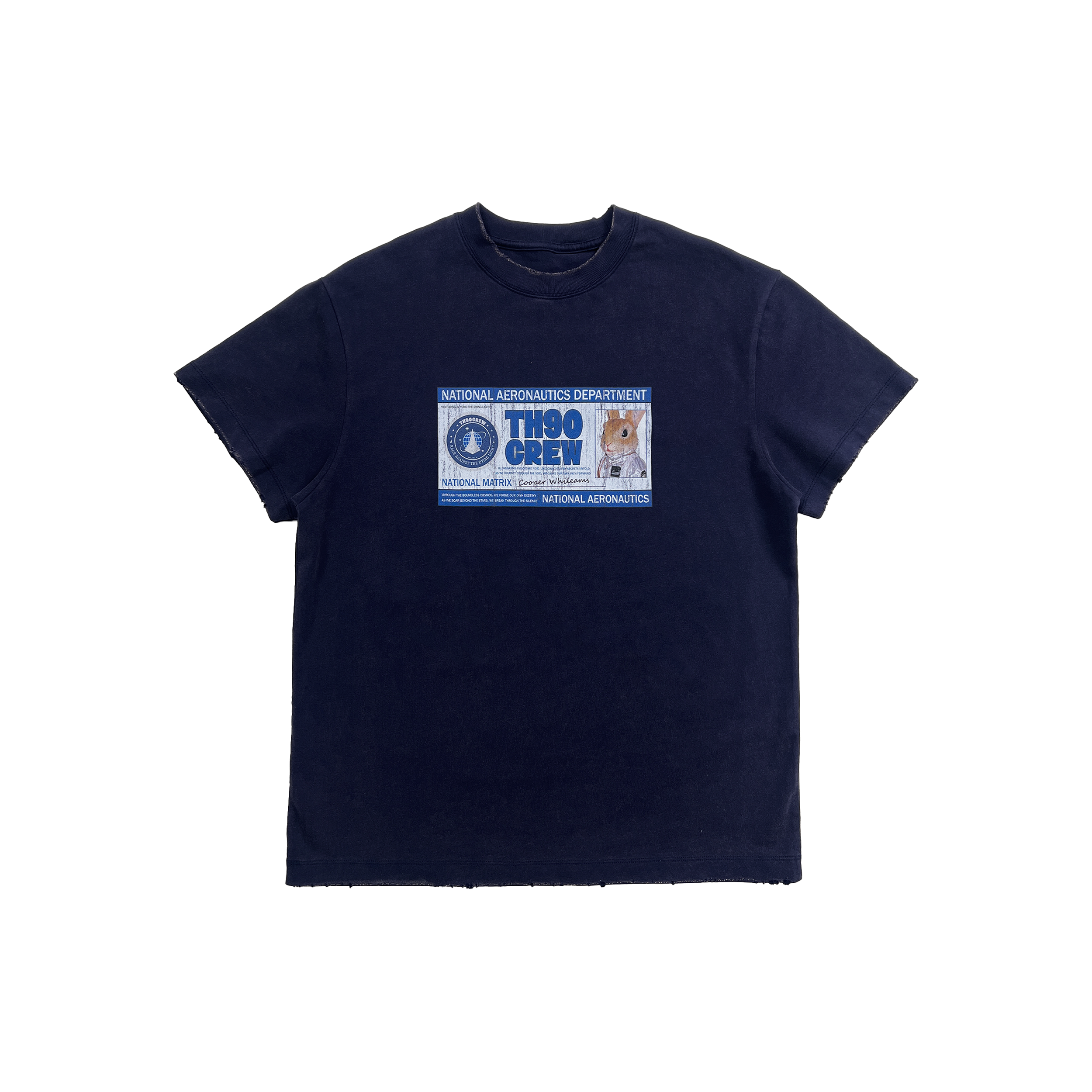 TH90 Rabbit Astronaut ID Card Destruction Print Tee