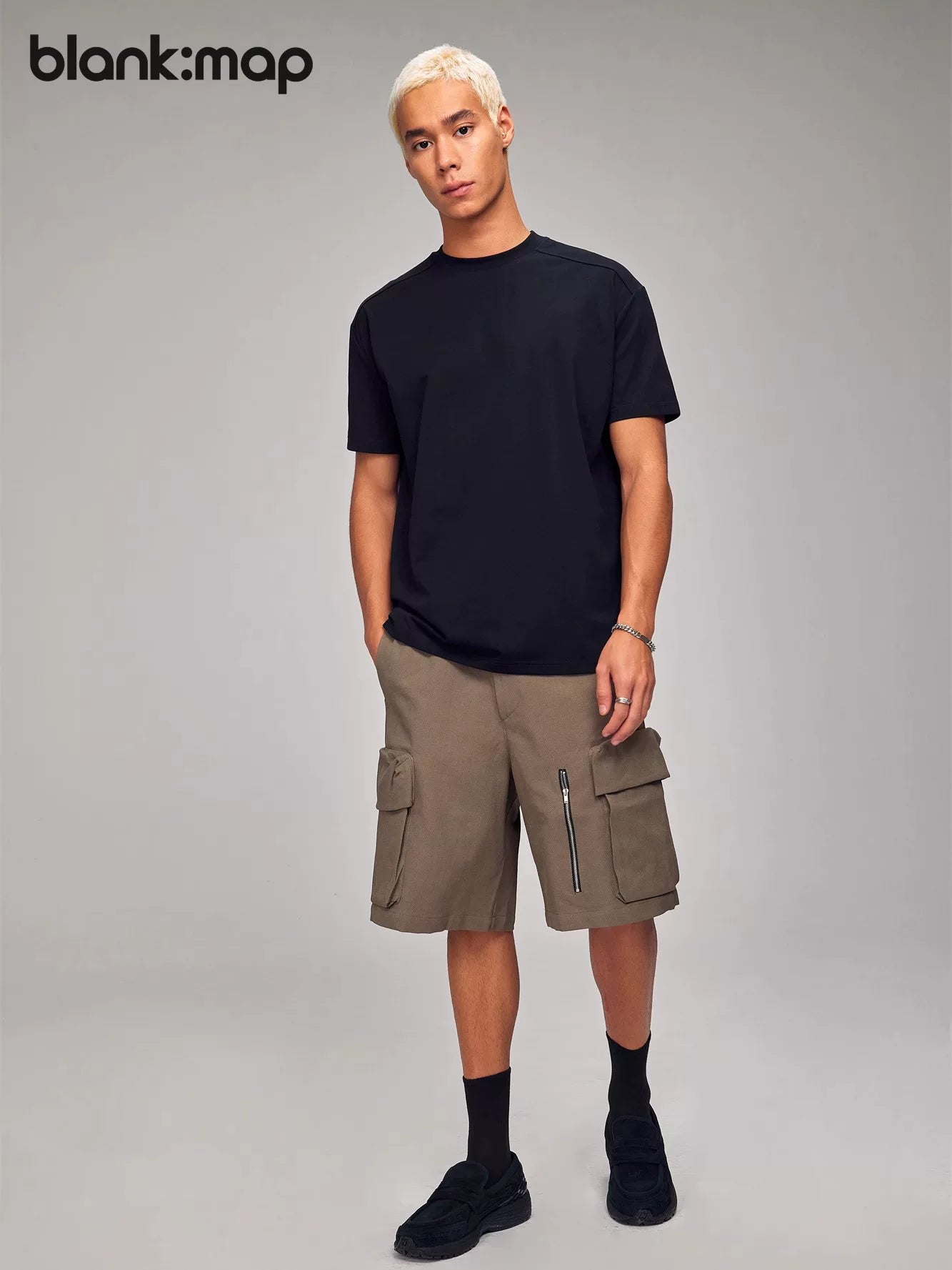 Blank Map Shoulder Cool Loose Tee