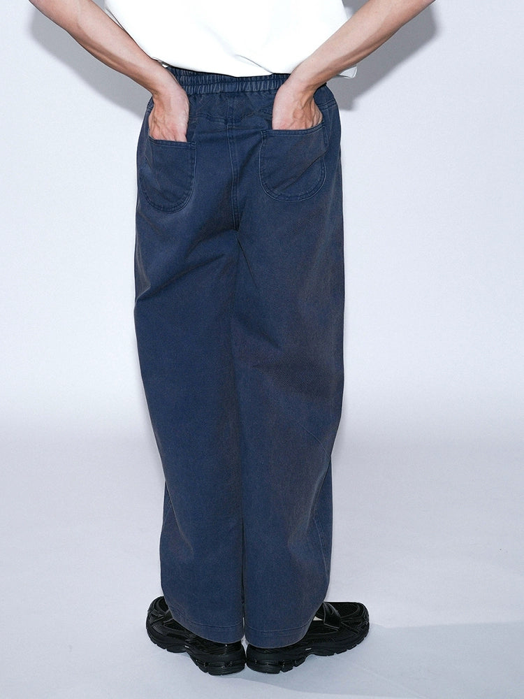 O3PARK Japanese Loose and Versatile Scimitar Silhouette Casual Pants