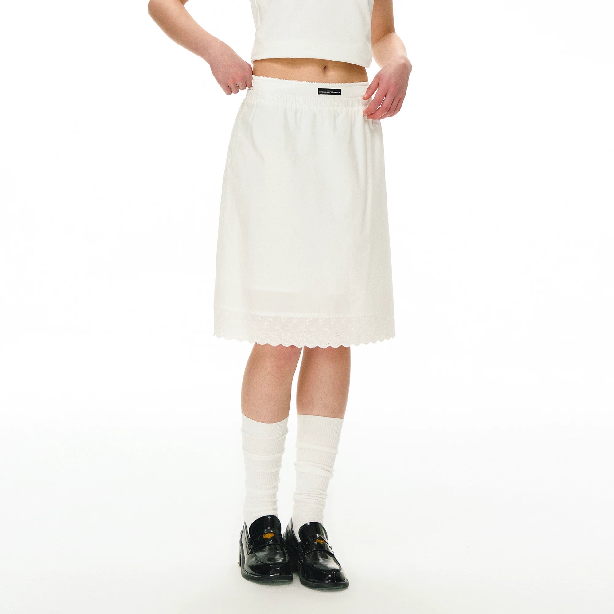 Ariseism Vintage Satin Patchwork Skirt