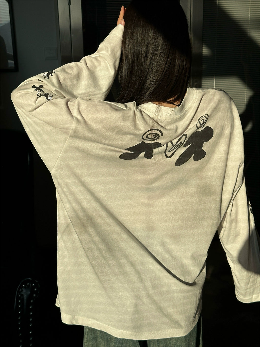 MEDM Mysticism Print Wash Blouse Long Sleeves
