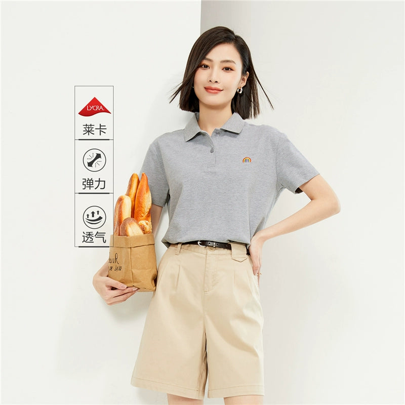 Giordano Small Embroidery Lapel Tee