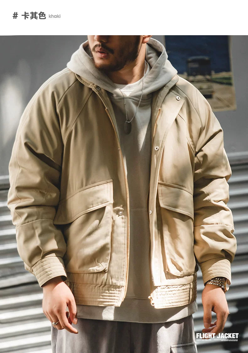 Madden Vintage Thickened Bomber Army Cotton Jacket