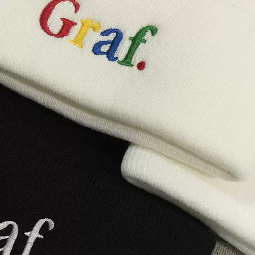 GRAF Embroidered Color Knitted Short Thread Cap
