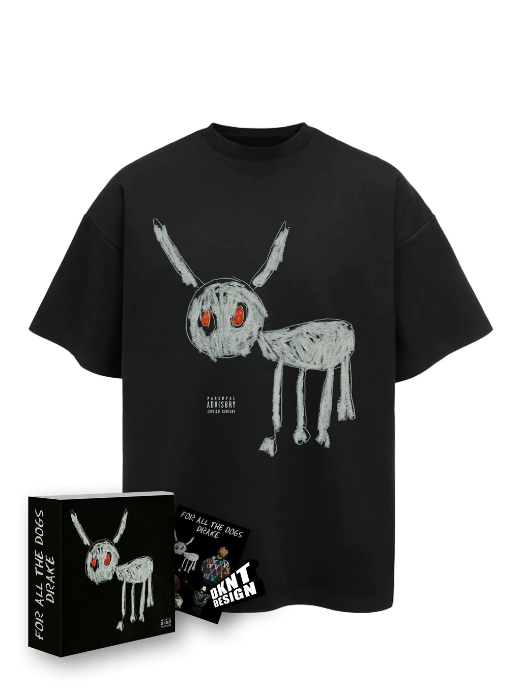 DKNT Retro Loose Round Neck Tee