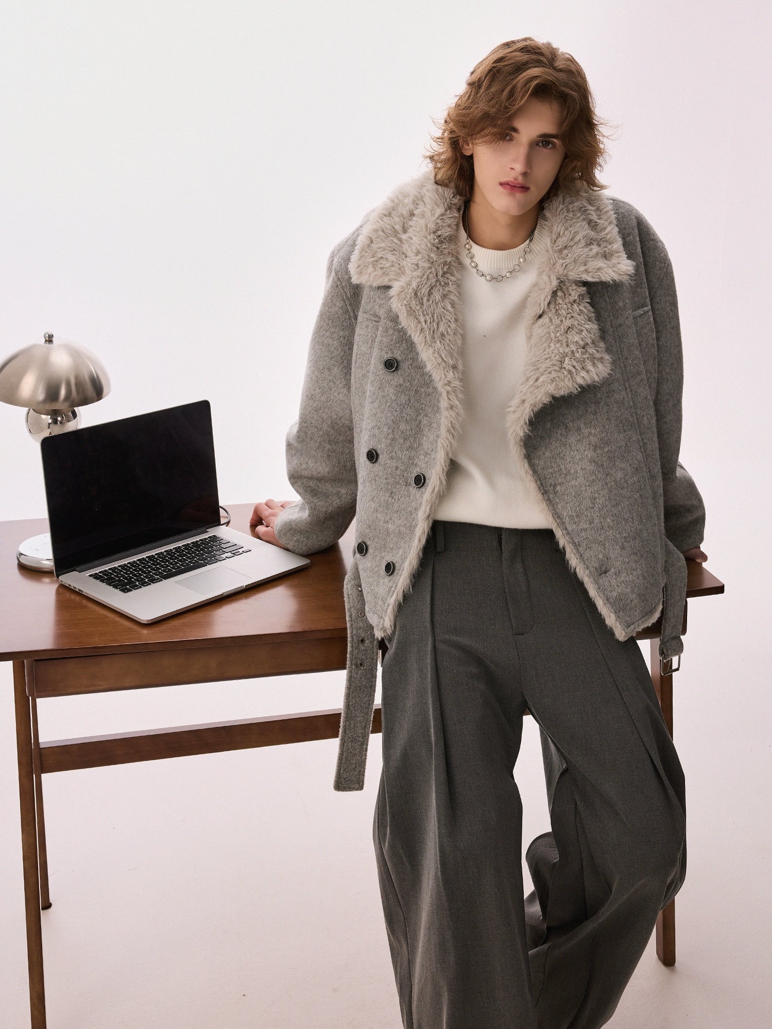 CHOR Double-breasted Thickened Tweed Jacket