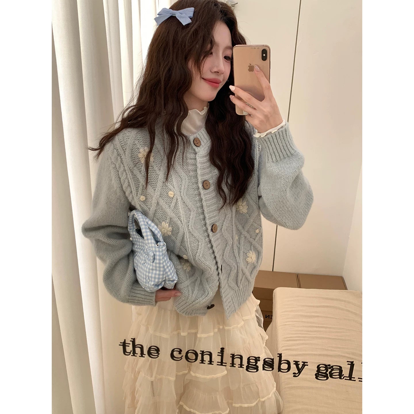 Even Korean Gentle Casual Handmade Crochet Sweater