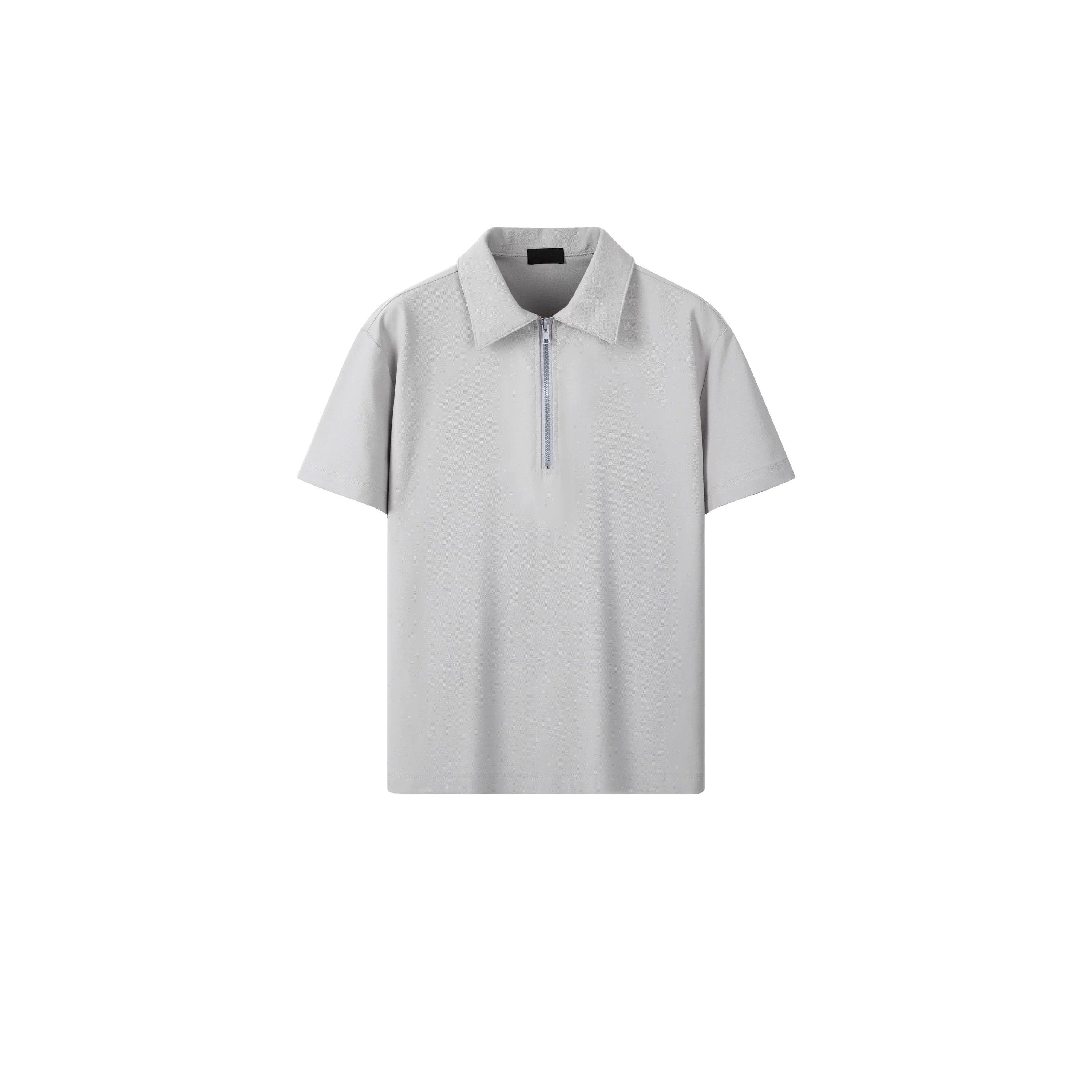PLUS NO LOGO Half Zipper Polo Short Sleeve Shirt