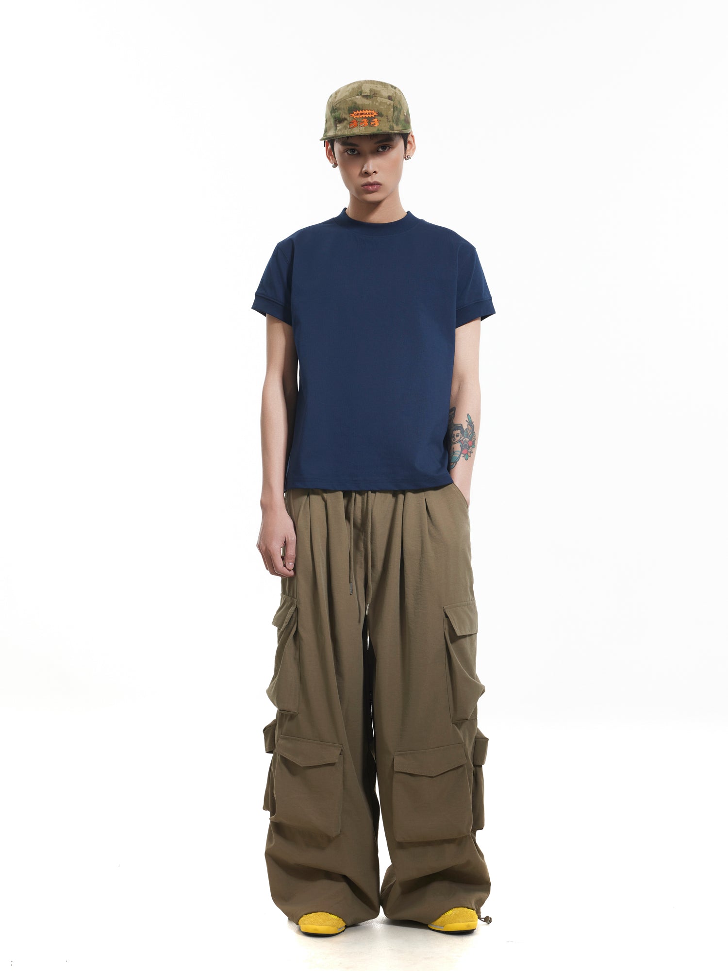 BTSG P0CKETS soft fabric multi-pocket drape Pants