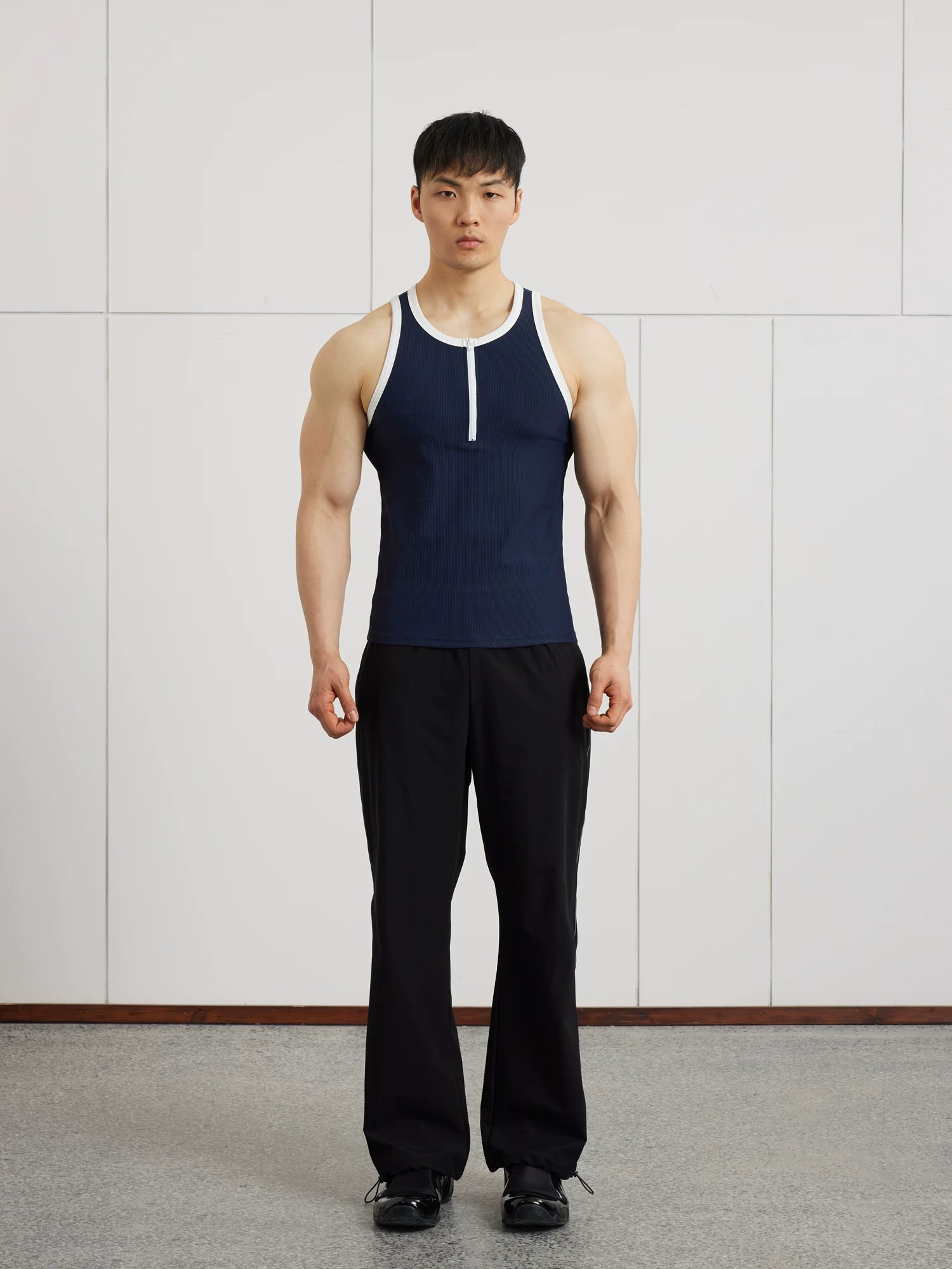 AFTERGLOW Retro Contrasting Elastic Tee