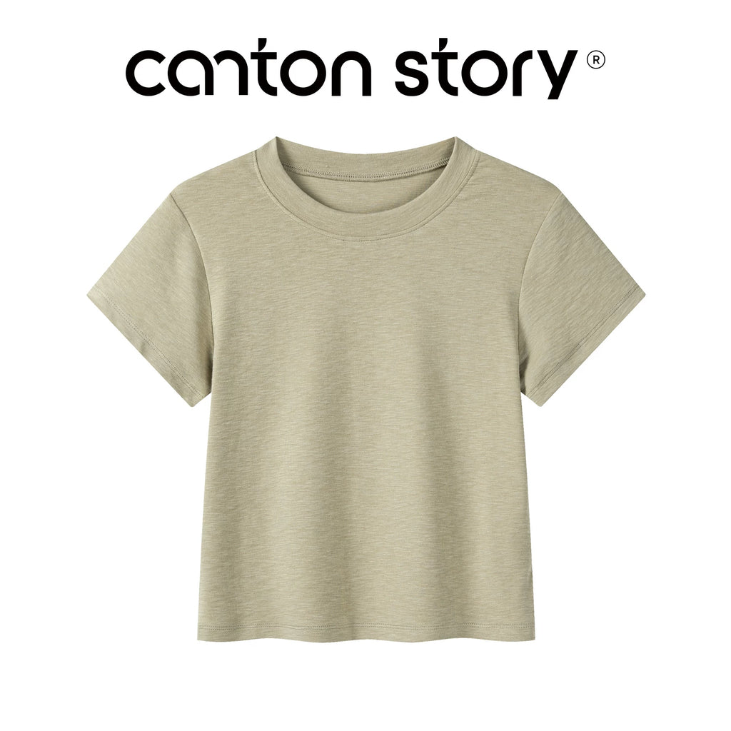 Cantonstory Casual Simple Versatile Tee