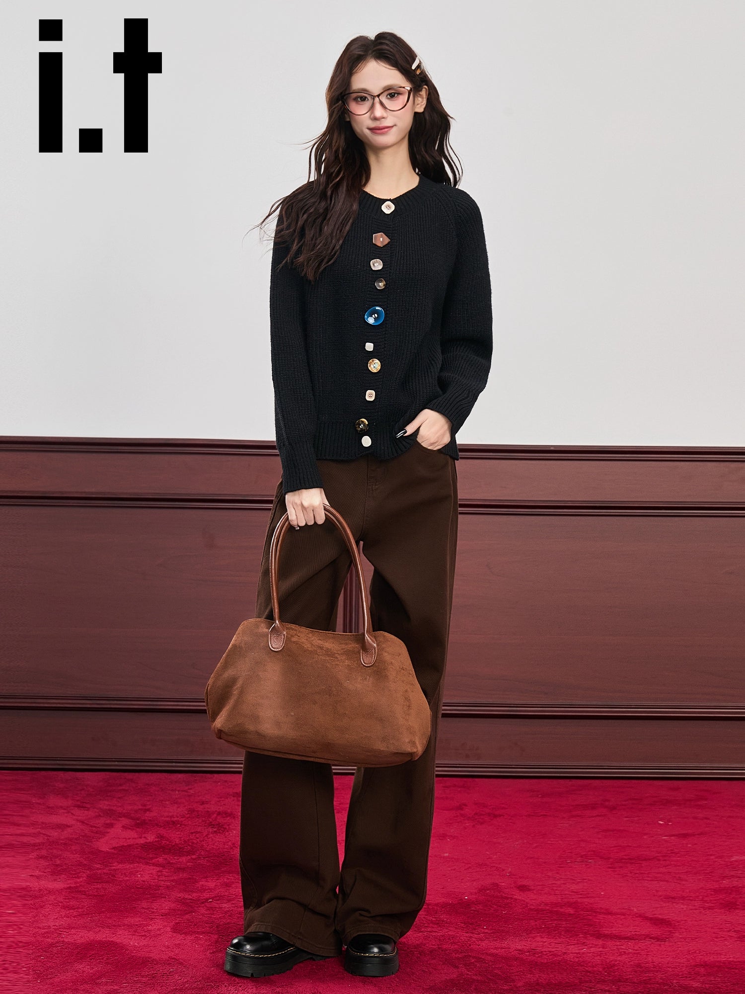 IT: CHOCOOLATE Button-down Knitted Cardigan