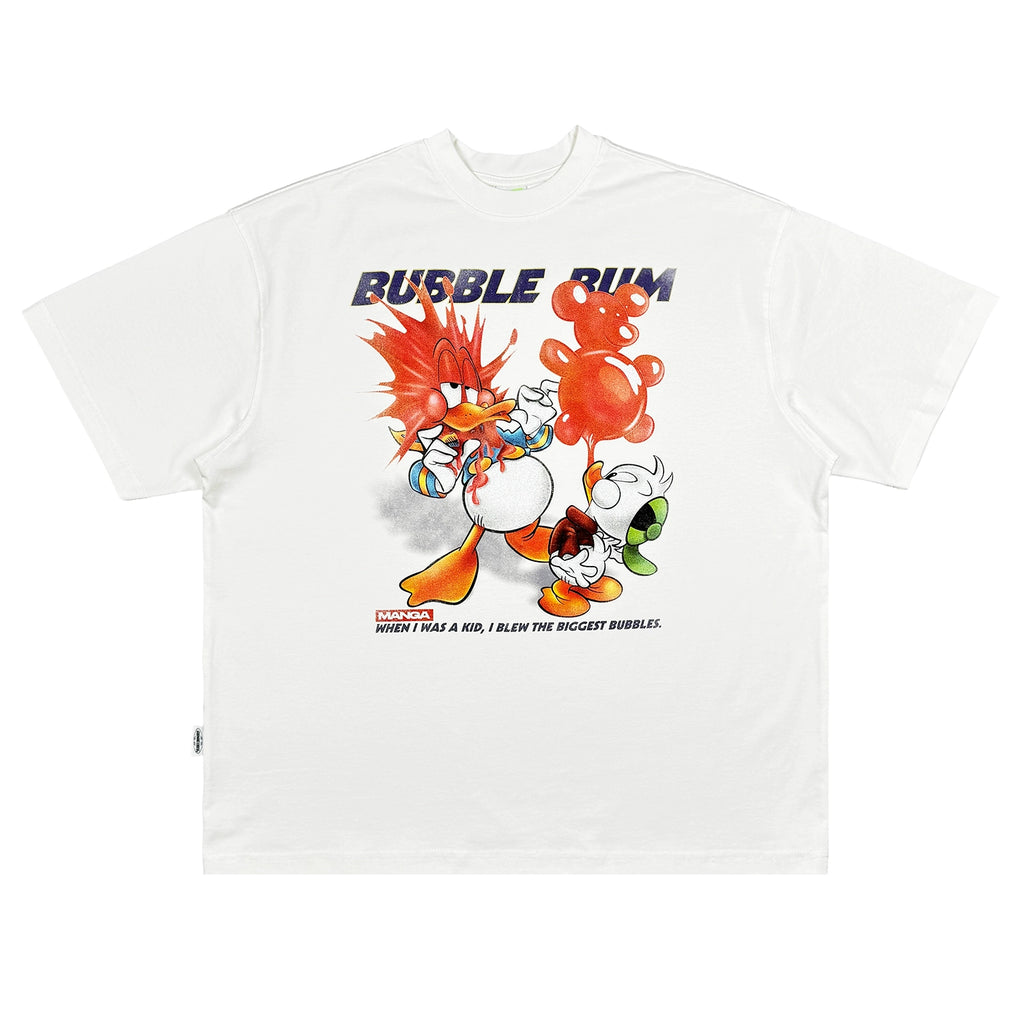ComicTree Cartoon Bubble Gum Donald Duck Round Neck Tee