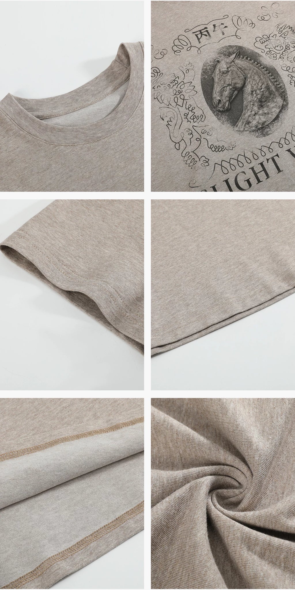 Slight Vogue Breathable Front Shoulder Crew Neck Tee