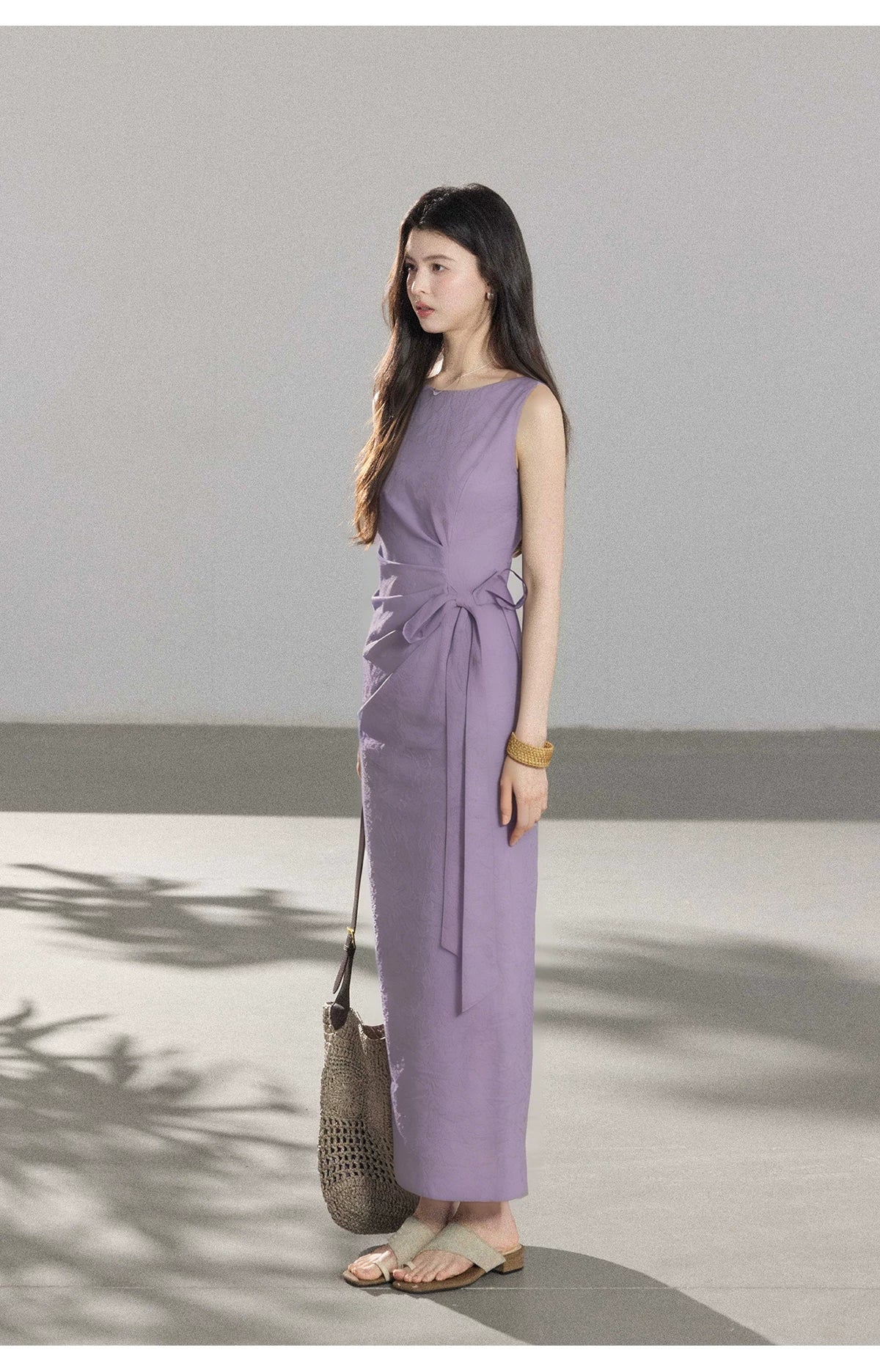 TYANG Temperament Waist Lace-up Dress