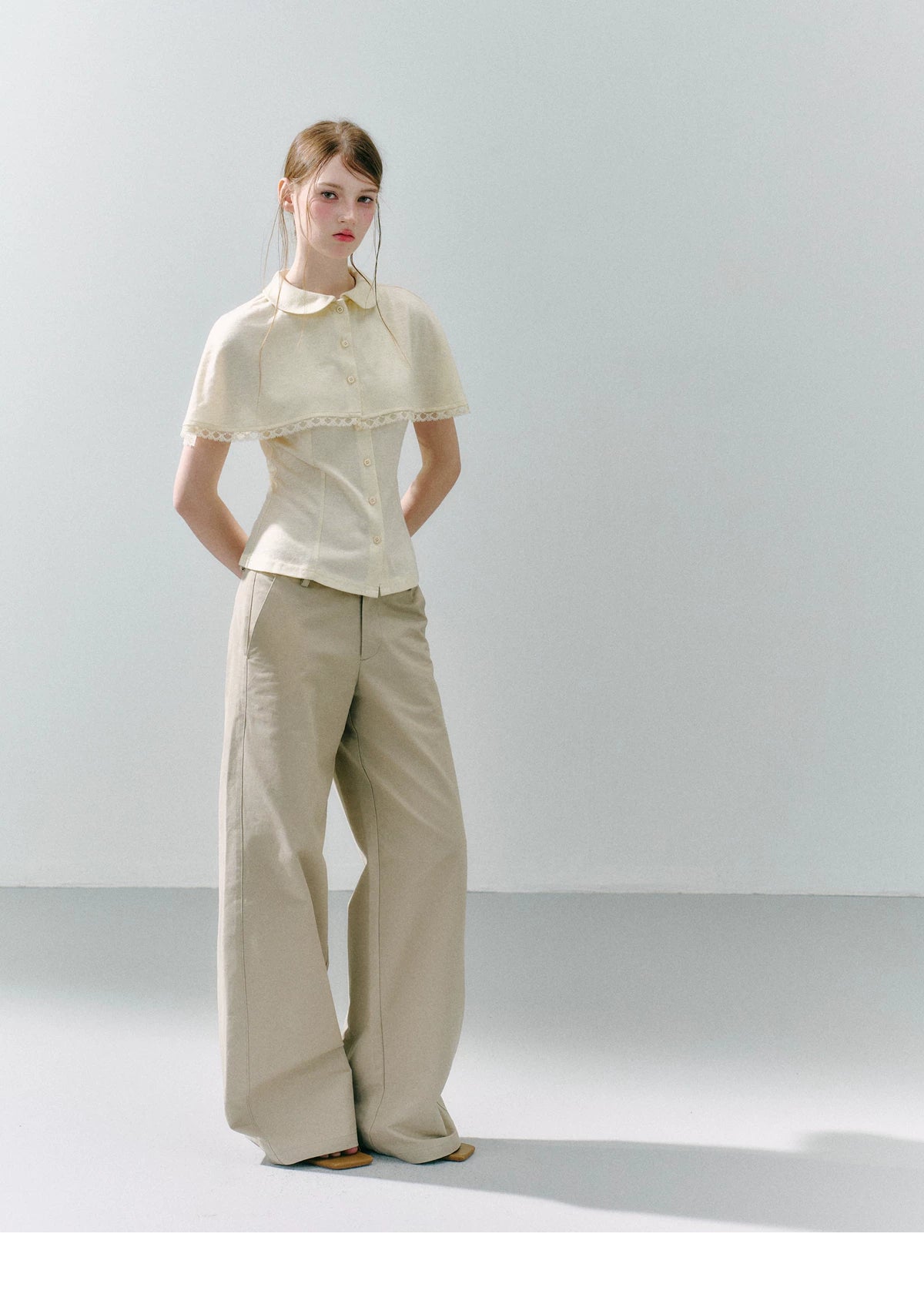 LOST FOREST Skinny Skin-friendly Cloak Integrated Tee