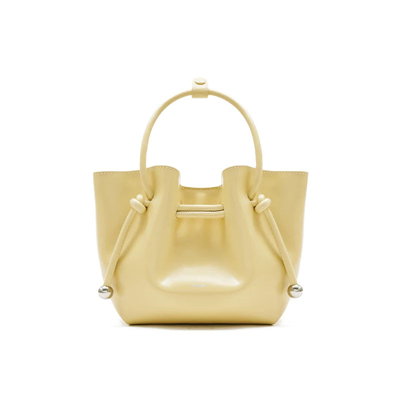 Muva Leather Hand-held Pleated Small Bag