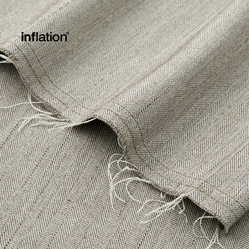 Inflation Texture Yarn Pattern Burr Edge Seven-point Scimitar Suit Shorts Texture Yarn Pattern Burr Edge