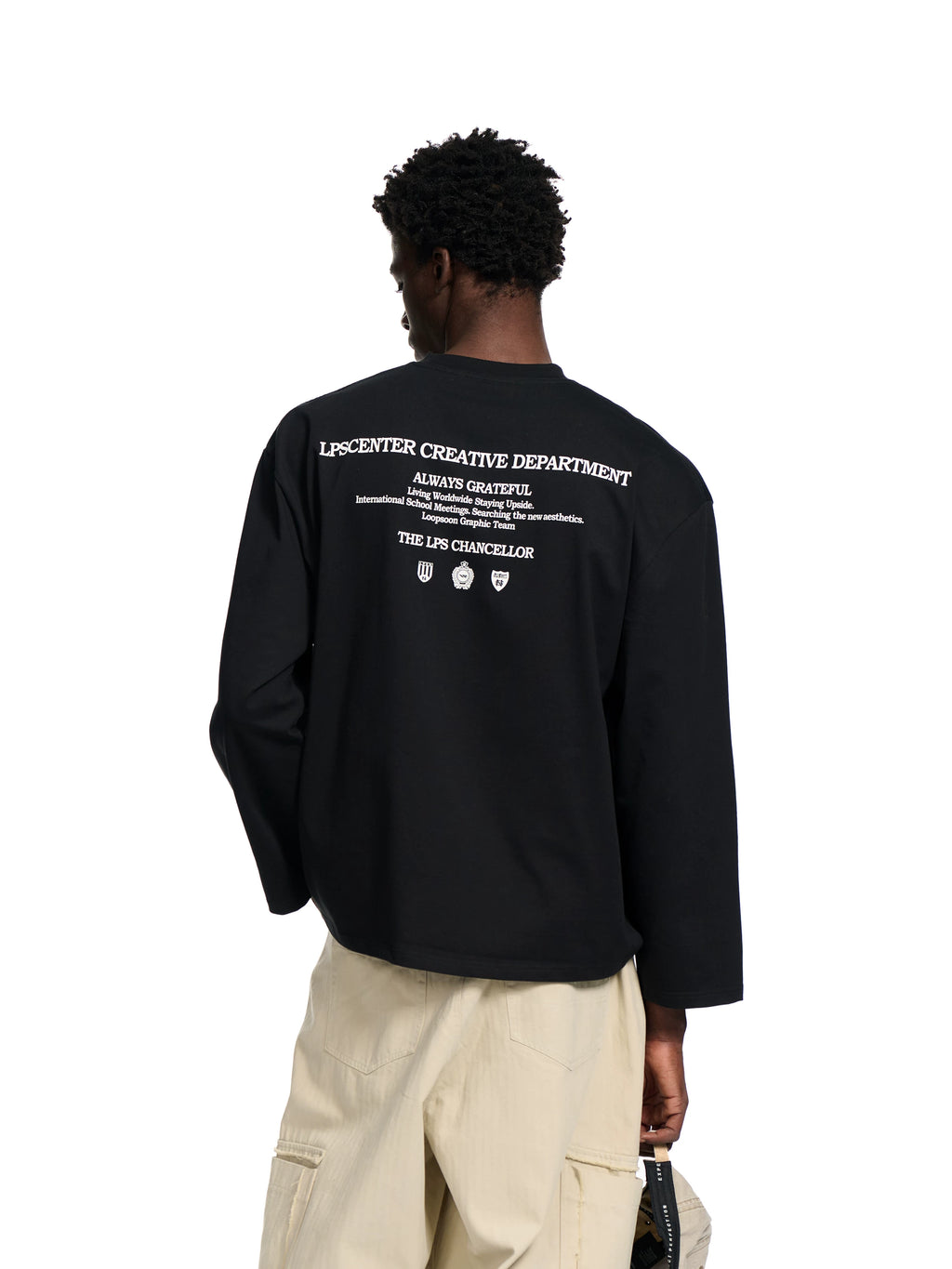 Loopsoon Alphabet Print Long Sleeve T-Shirt