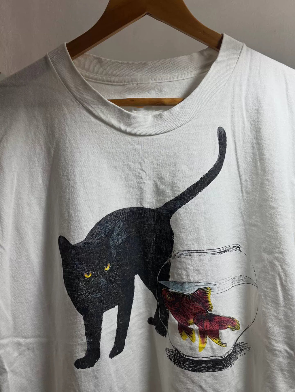 Wang Youbing Fun Spoof Hand-painted Cat Tee