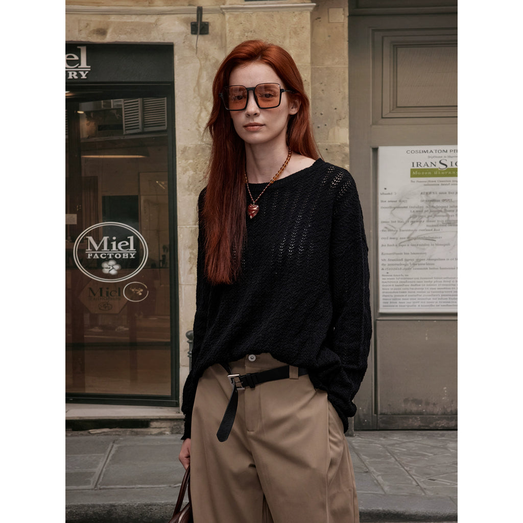 MADWITCH Hollow-out Knitted Sweater