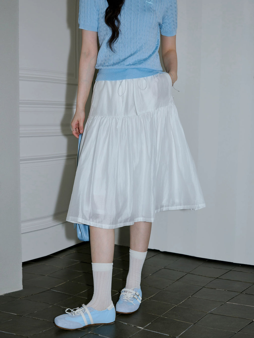 XUJING High Waist and Thin Versatile Medium and Long Dress