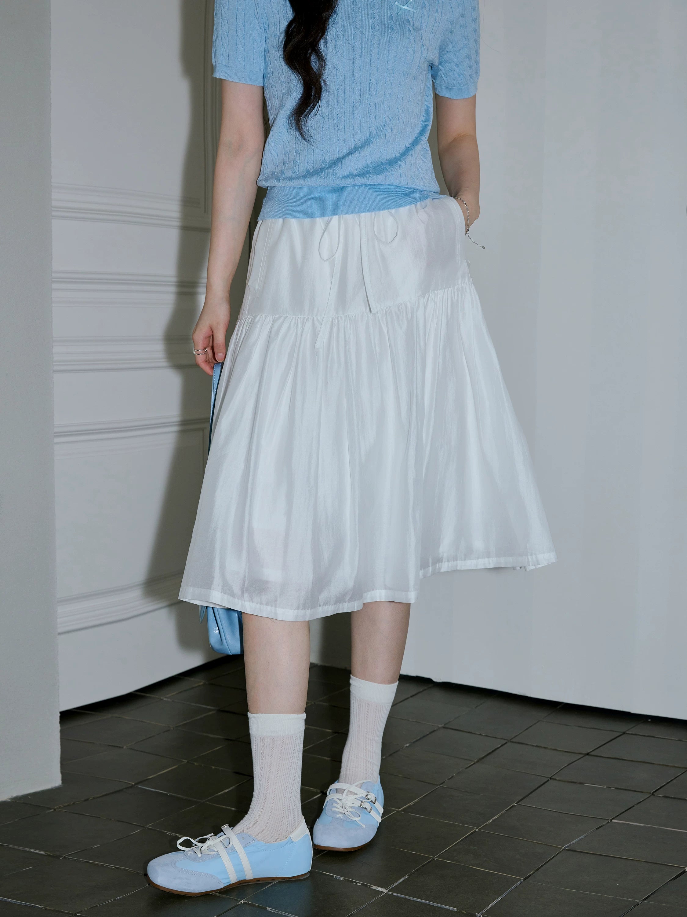 XUJING High Waist and Thin Versatile Medium and Long Dress