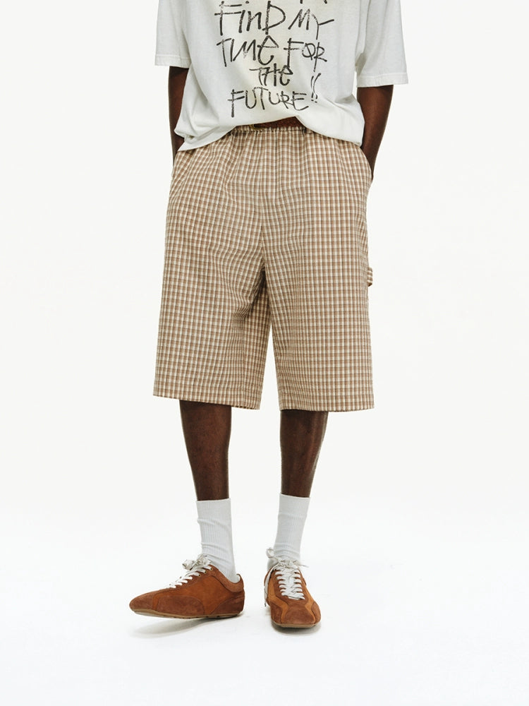 ATRY Retro Plaid Silhouette Pants