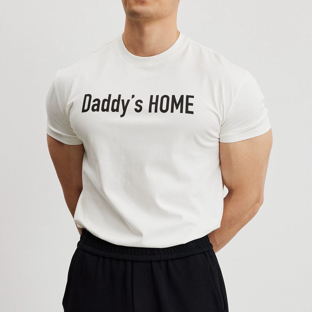 AFTERGLOW Cool Slogan Printed Slim Tee
