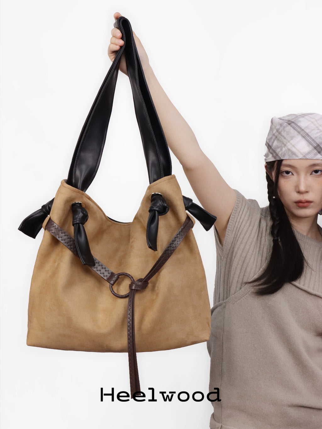 Heelwood Contrast Shoulder Tote Bag