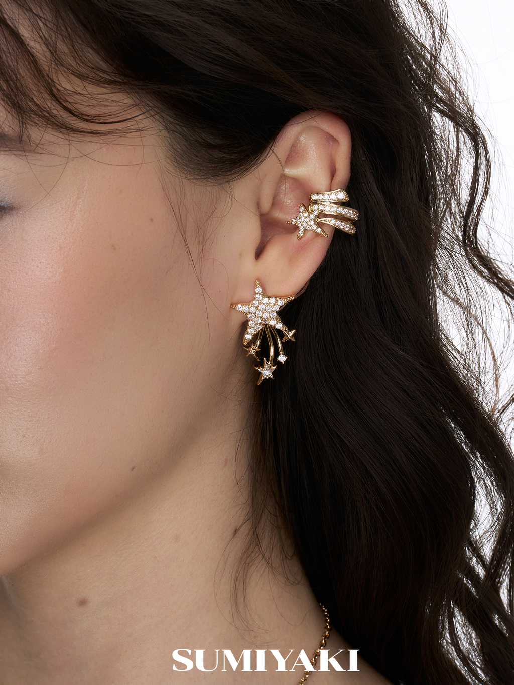 SUMIYAKI Premium Sense Flash Full Diamond Earrings