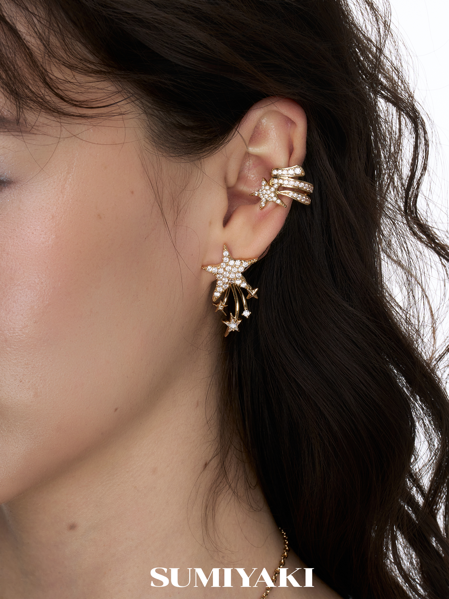 SUMIYAKI Premium Sense Flash Full Diamond Earrings