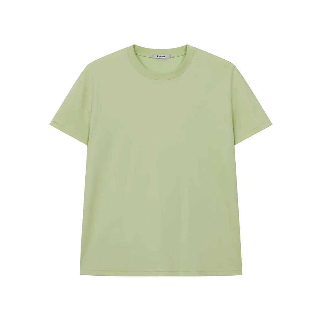 FUNKYFUN Loose Front Shoulder Minimalist Casual Tee