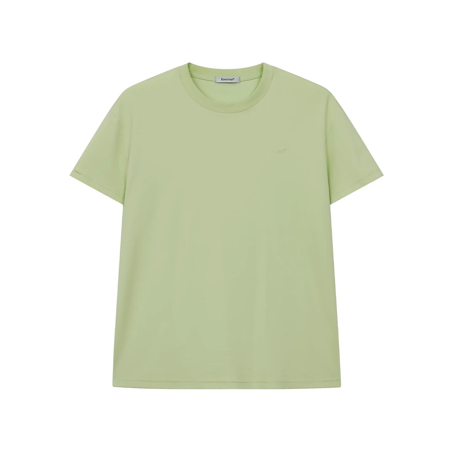 FUNKYFUN Loose Front Shoulder Minimalist Casual Tee