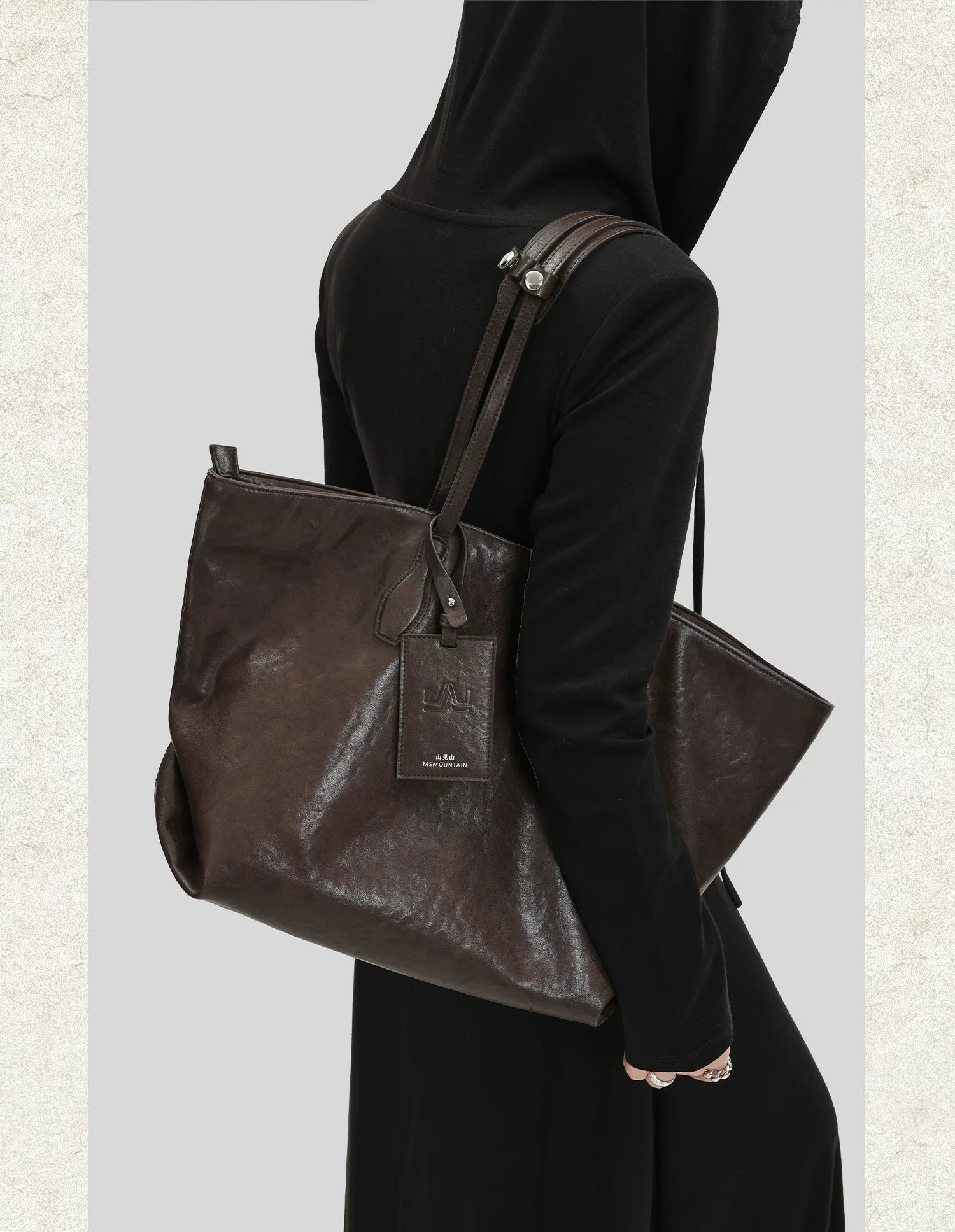 Msmountain Large Capacity Premium Textured Shoulder Bag