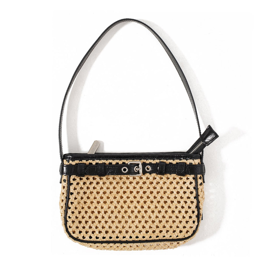 Momogigi Bursting Cowhide Straw Bag