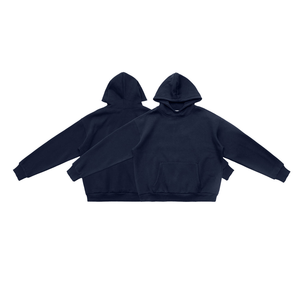 UNF Silk Wool Fleece Thermal Silhouette Hooded Sweater