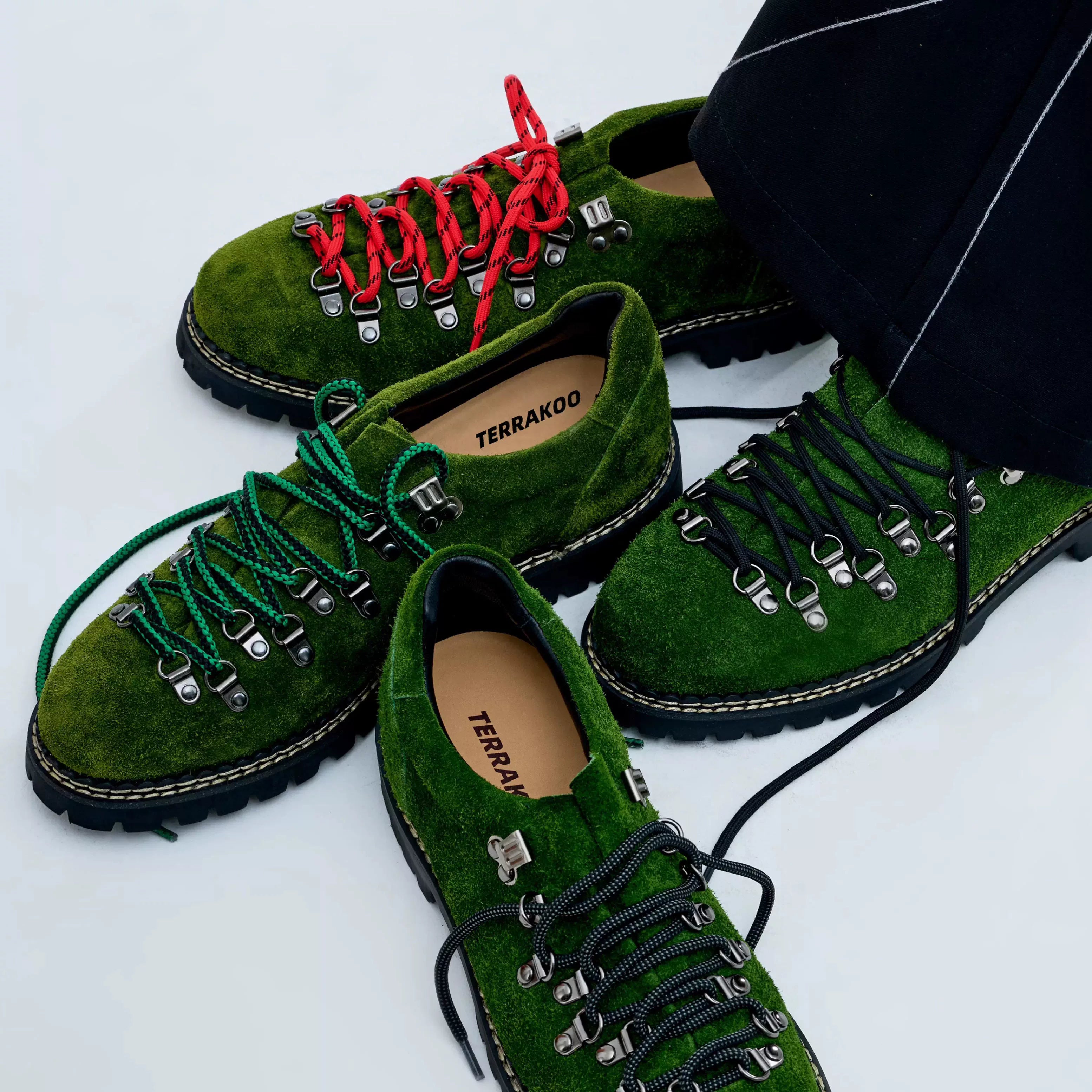 TERRAKOO Suede Flip Fur Leather Mountaineering Contrasting Leather Shoes