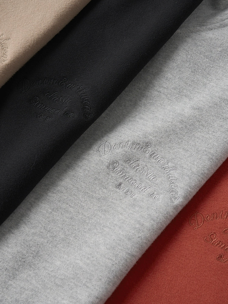 SIMWOOD Alphabet Embroidered Casual Hooded Sweater