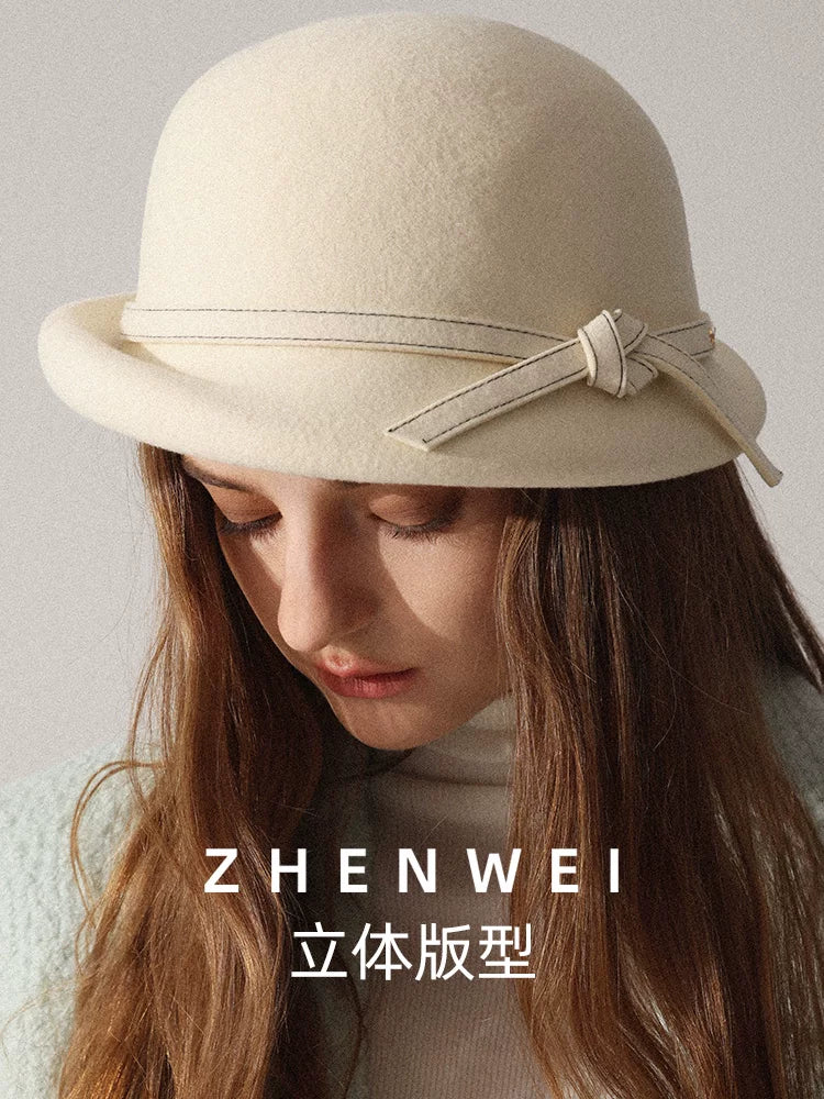 ZHENWEI Wool Foreign Golden Hat