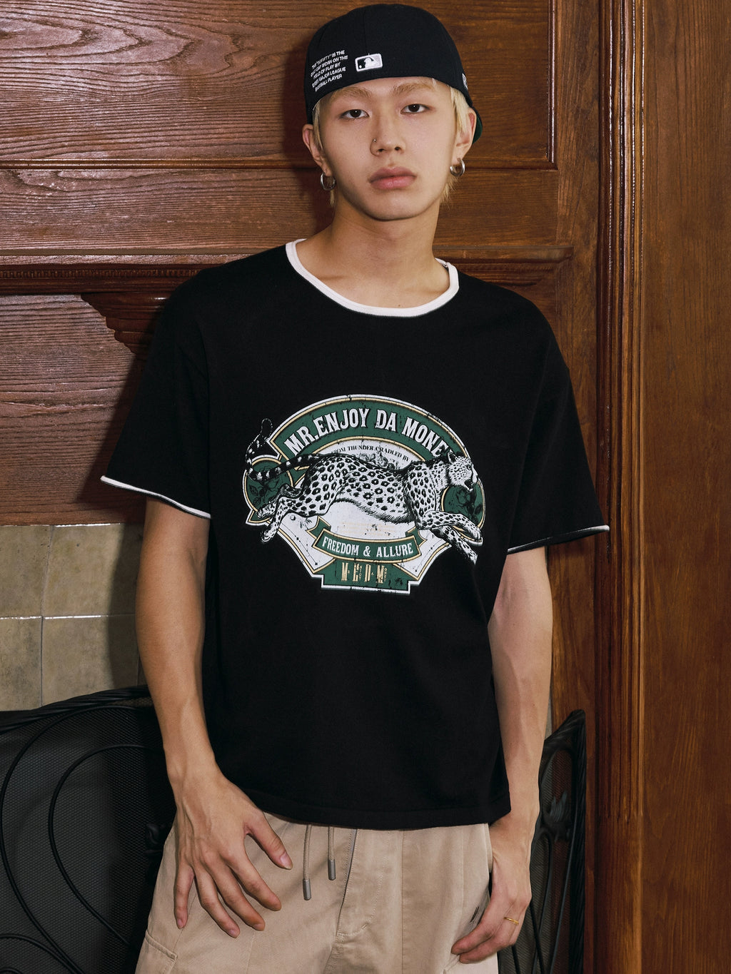 MEDM Cheetah Pattern Casual Tee
