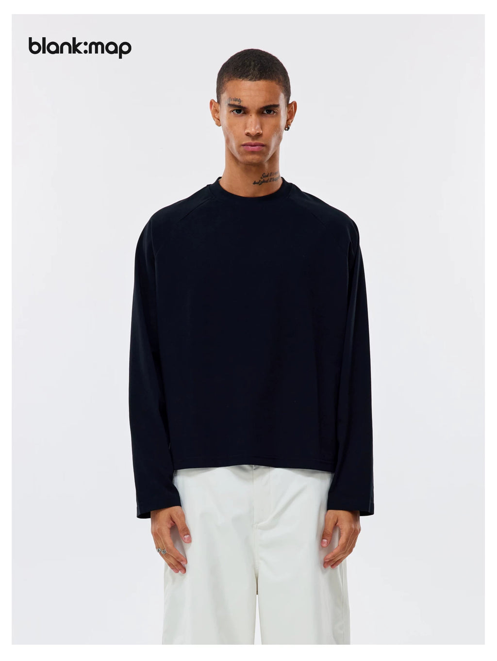 Blank Map Shoulder Comfortable Versatile Long Sleeve