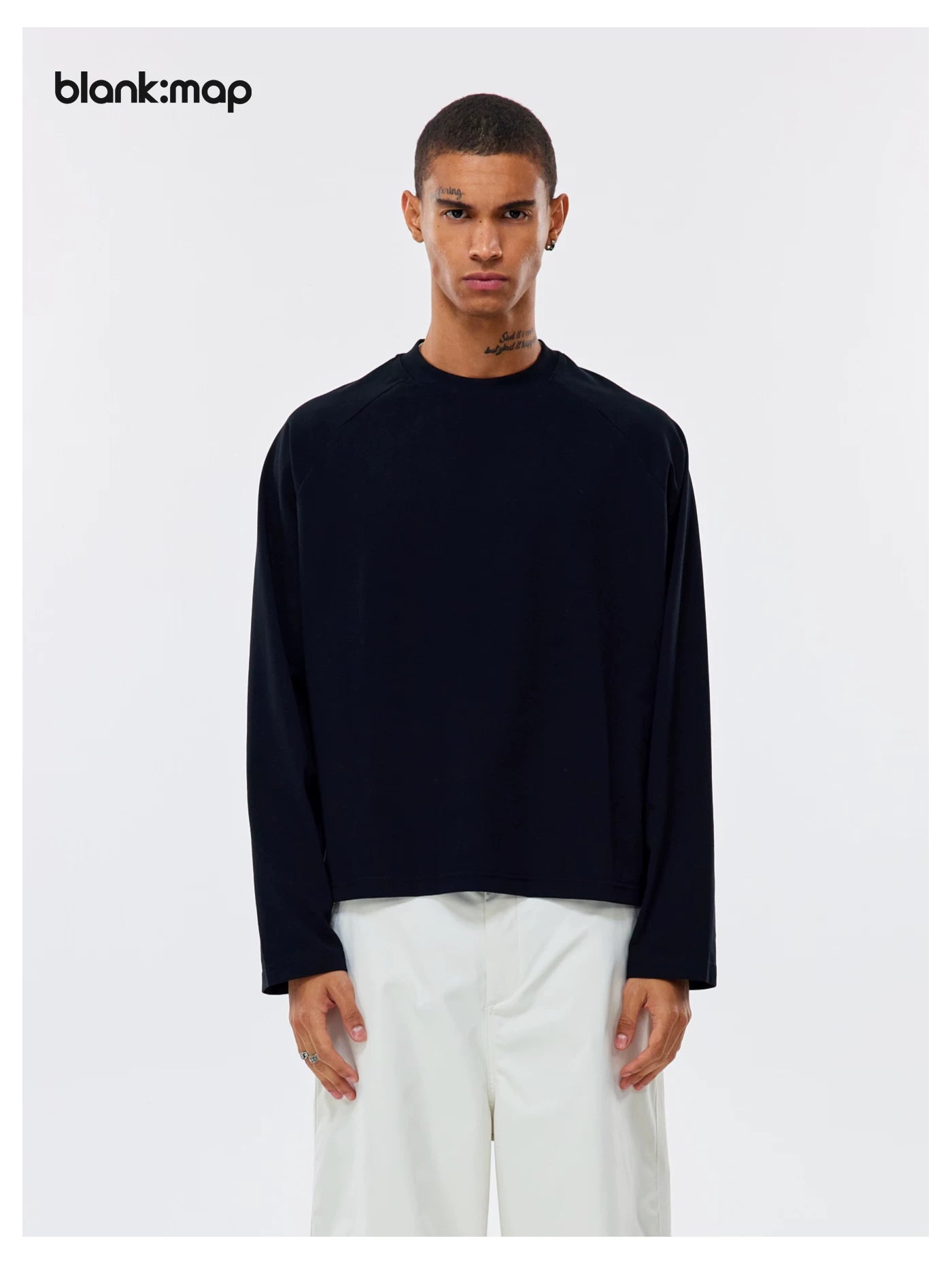 Blank Map Shoulder Comfortable Versatile Long Sleeve