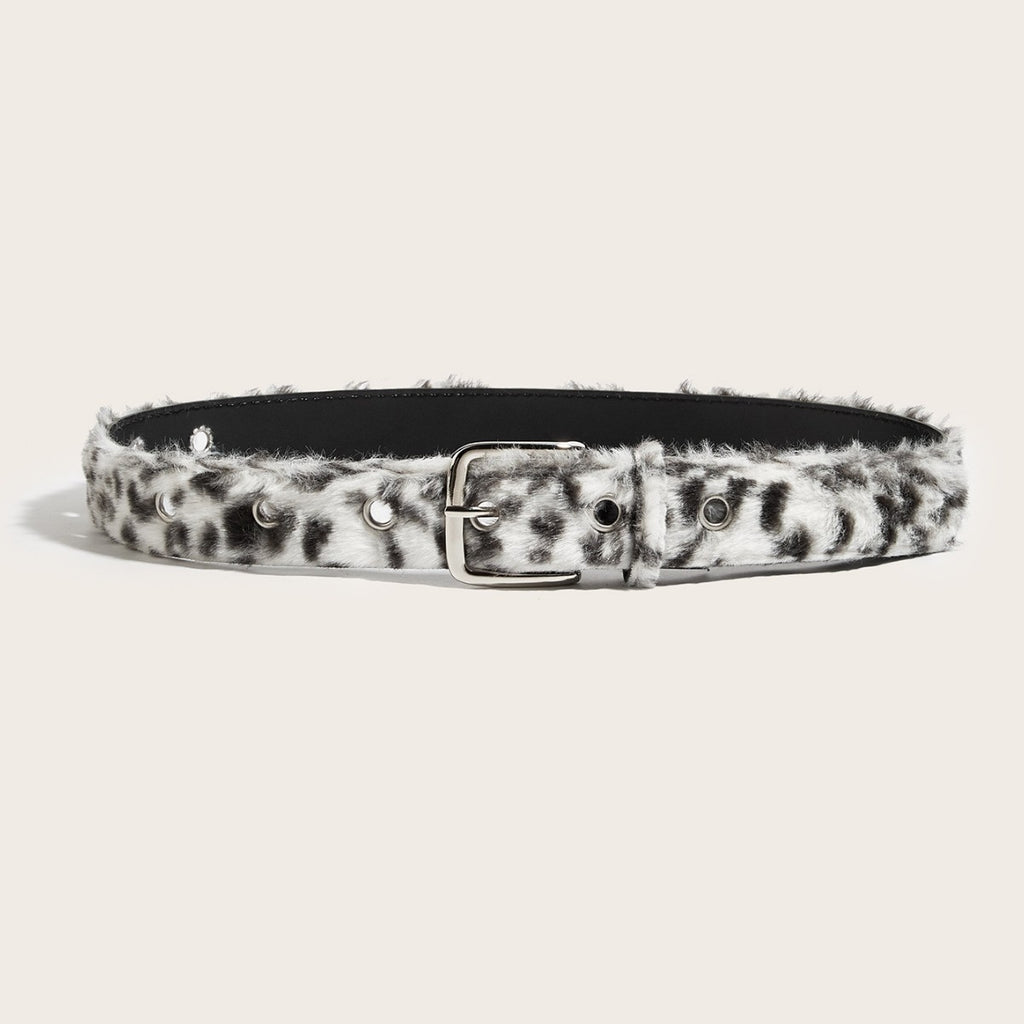 Intertek Pink Leopard Plush Stylish Comfort Belt