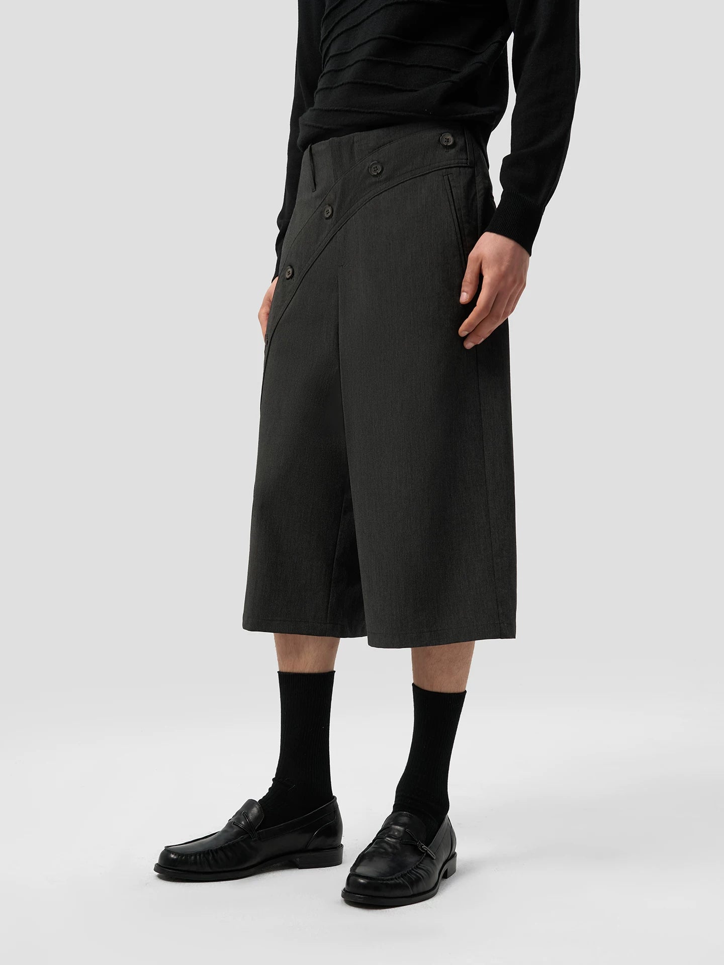 Slight Vogue Slash-Breasted Suit Shorts