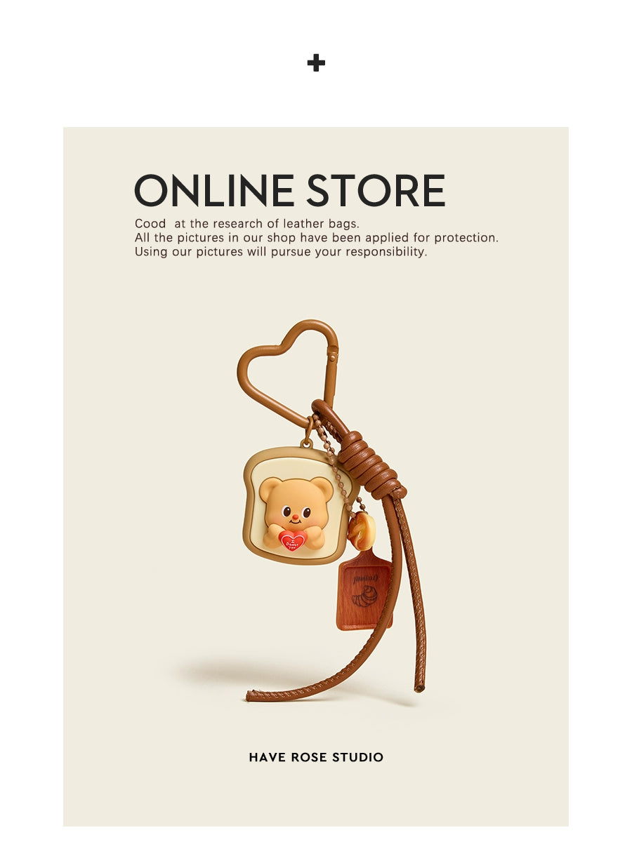 HAVEROSE Butter Bear Keychain Pendant