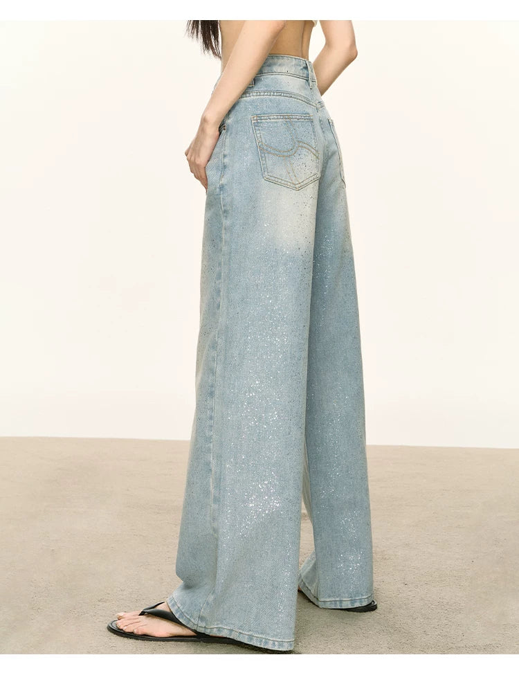 Anna Aneae High Waist Loose Sparkling Jeans