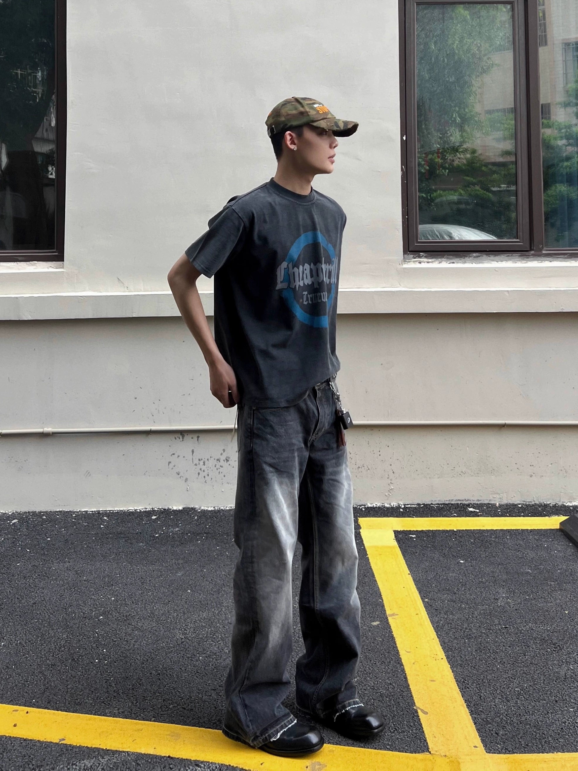 CENSMADE Washed Old Printing Tee