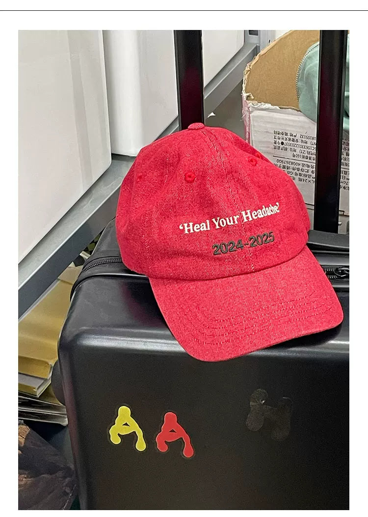 HEADACHE Embroidered Curved-brimmed Baseball Cap